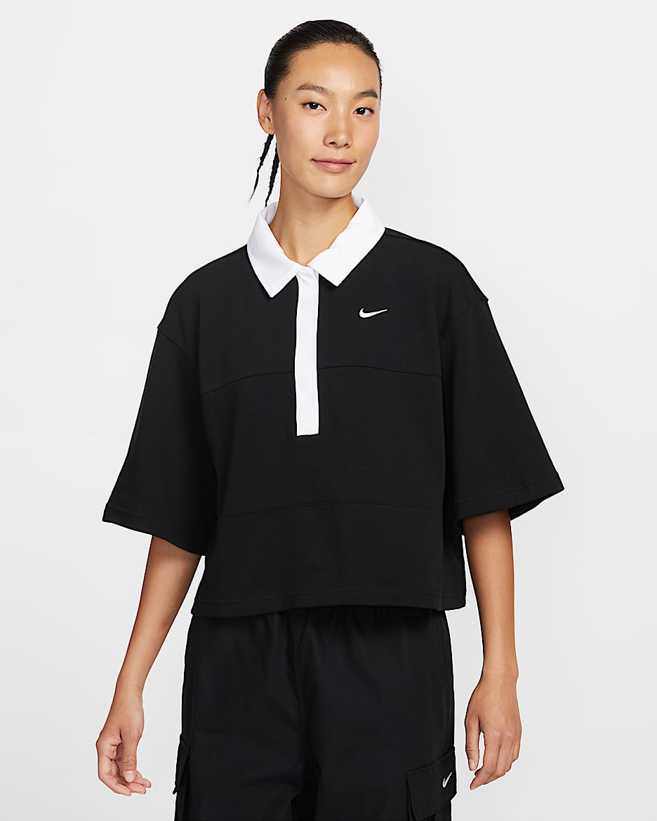 Nike Sportswear Women's Oversized Short-Sleeve Polo Top. Nike ID